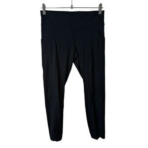 Hue New Women's High Waist Cropped Leggings Black Medium Minimalist Athleisure